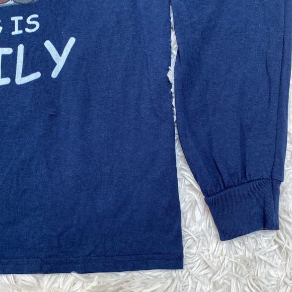 🎉HP🎉 Delta Graphic Peanuts “My Dog Is Family” LS Tee 💗 Navy - Picture 7 of 11